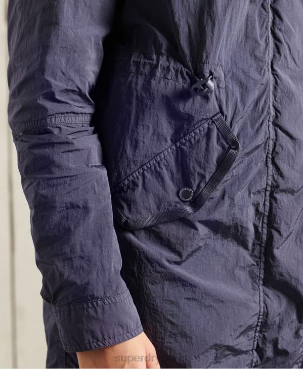 Superdry femmes parka militaire D64Z5707 vêtements bleu foncé