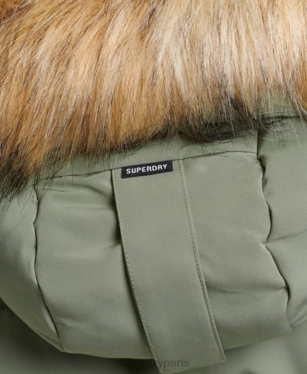 Superdry femmes parka xpd everest D64Z3655 vêtements kaki