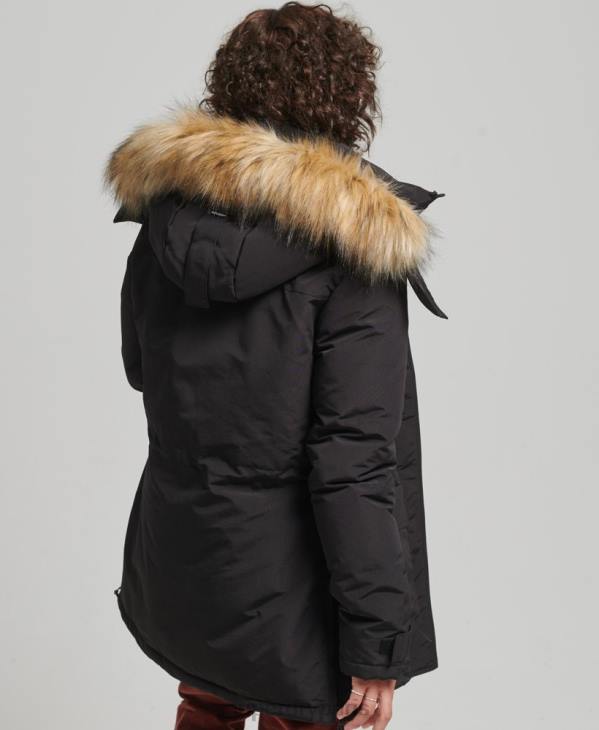 Superdry femmes parka xpd everest D64Z3740 vêtements noir