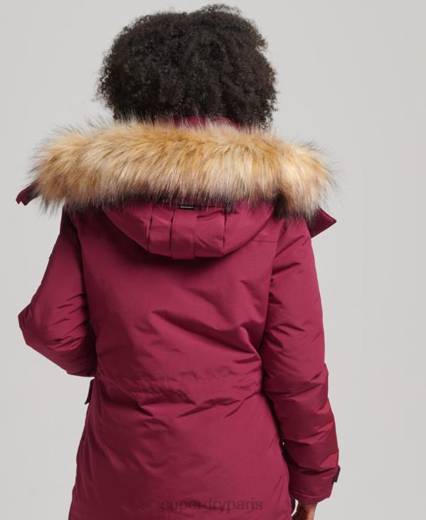 Superdry femmes parka xpd everest D64Z5445 vêtements rose