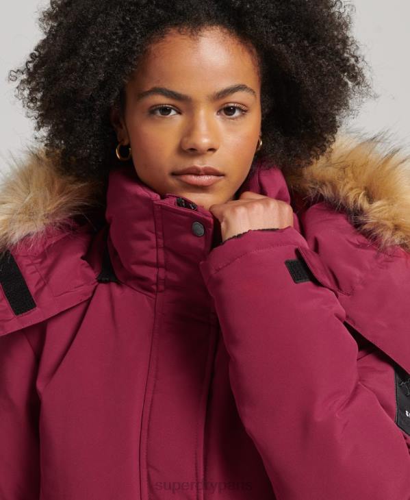 Superdry femmes parka xpd everest D64Z5445 vêtements rose