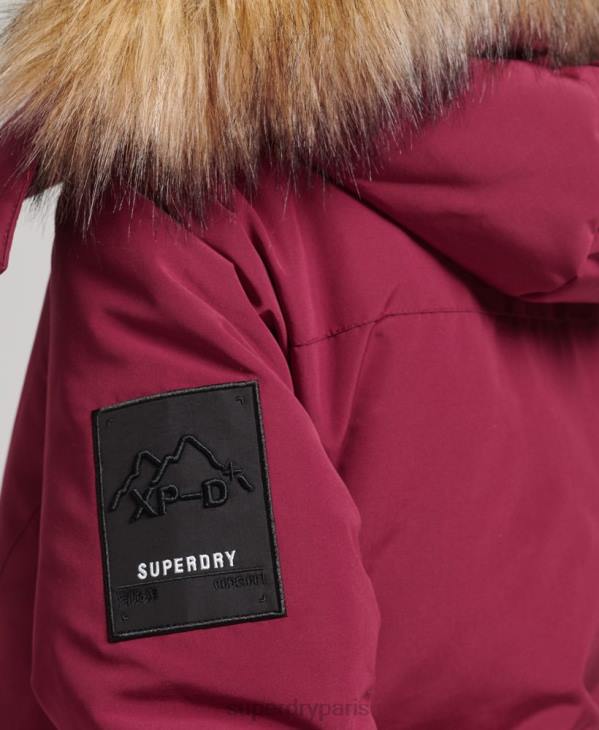 Superdry femmes parka xpd everest D64Z5445 vêtements rose