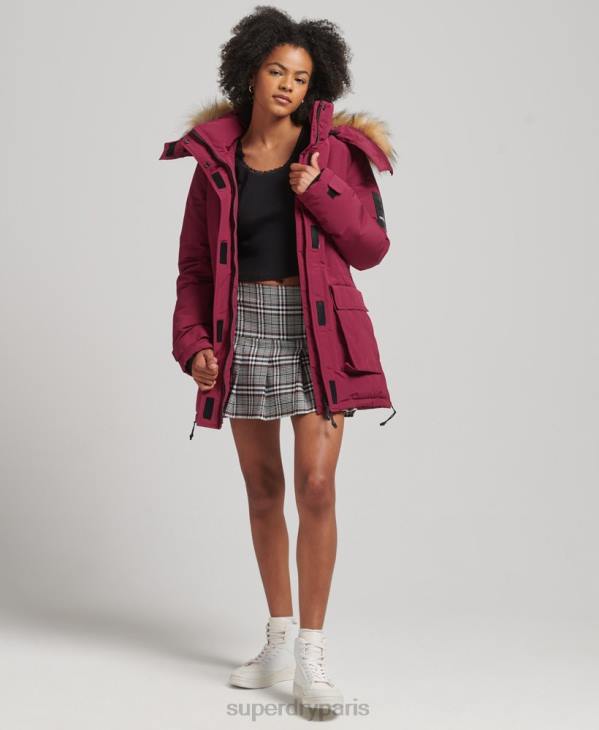 Superdry femmes parka xpd everest D64Z5445 vêtements rose