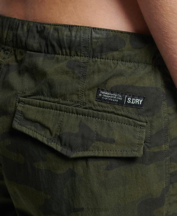Superdry femmes pantalon adhérent parachute en coton bio D64Z2584 vêtements vert