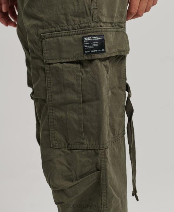 Superdry femmes pantalon adhérent parachute en coton bio D64Z2603 vêtements vert