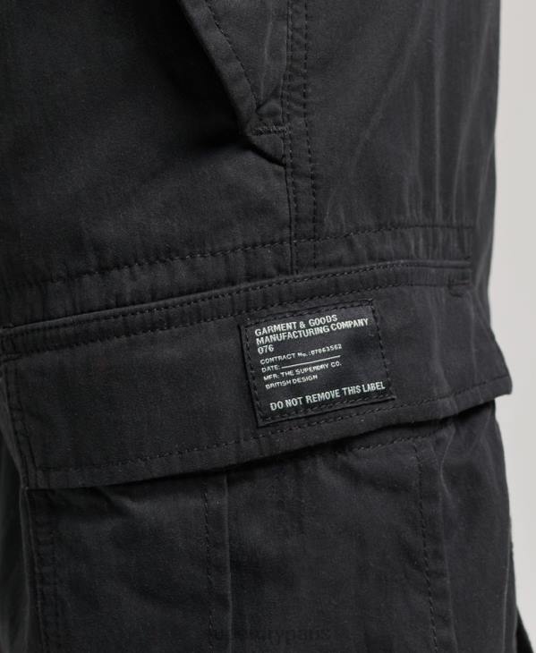 Superdry femmes pantalon adhérent parachute en coton bio D64Z2608 vêtements noir