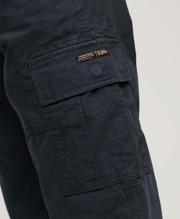 Superdry femmes pantalon cargo bouffant en coton bio D64Z2566 vêtements marine