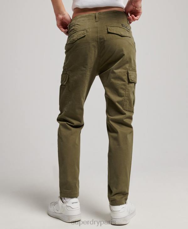 Superdry femmes pantalon cargo slim en coton bio D64Z2569 vêtements vert