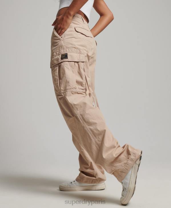 Superdry femmes pantalon cargo taille basse vintage D64Z2036 vêtements brun