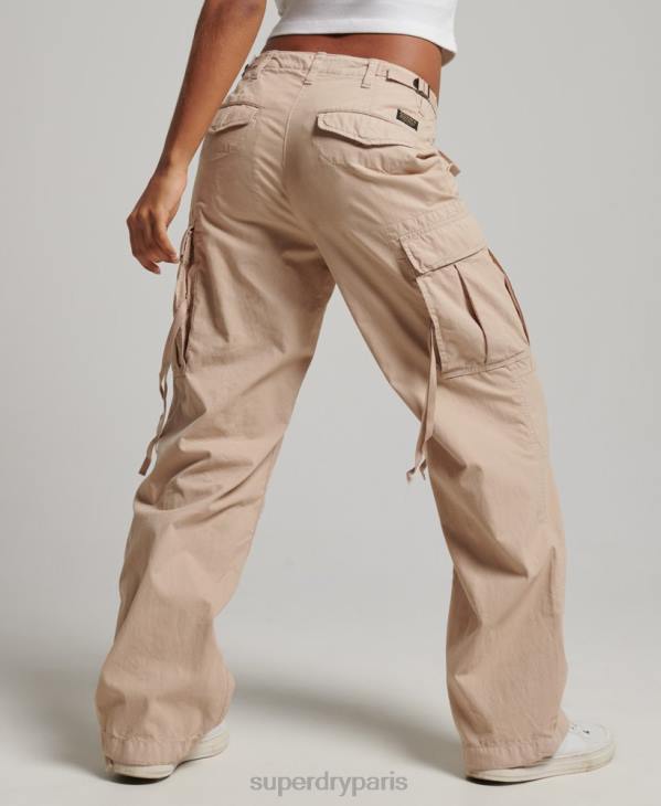 Superdry femmes pantalon cargo taille basse vintage D64Z2036 vêtements brun
