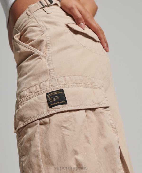 Superdry femmes pantalon cargo taille basse vintage D64Z2036 vêtements brun