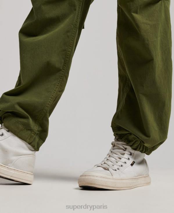 Superdry femmes pantalon cargo taille basse vintage D64Z2038 vêtements vert