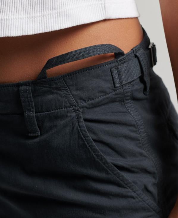 Superdry femmes pantalon cargo taille basse vintage D64Z2273 vêtements marine