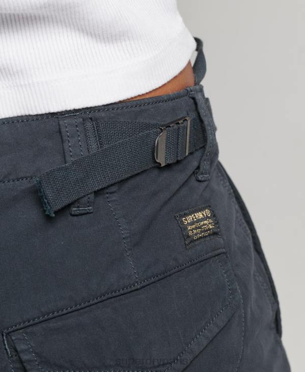 Superdry femmes pantalon cargo taille basse vintage D64Z2273 vêtements marine