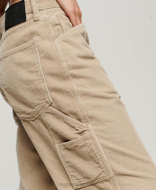 Superdry femmes pantalon de charpentier en velours côtelé D64Z2565 vêtements brun