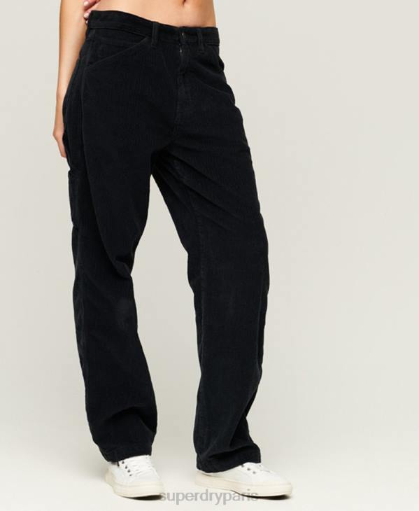 Superdry femmes pantalon de charpentier en velours côtelé D64Z2594 vêtements marine