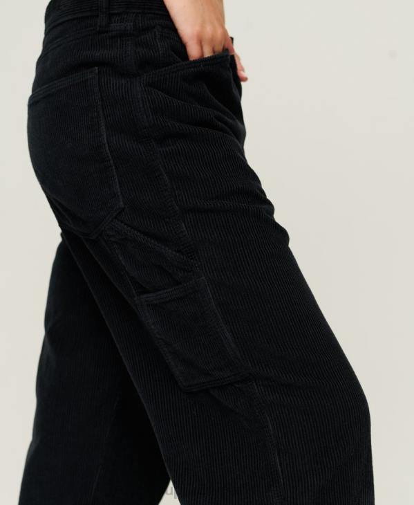 Superdry femmes pantalon de charpentier en velours côtelé D64Z2594 vêtements marine