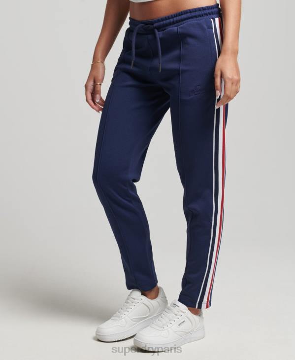 Superdry femmes pantalon de jogging en maille D64Z2576 vêtements marine