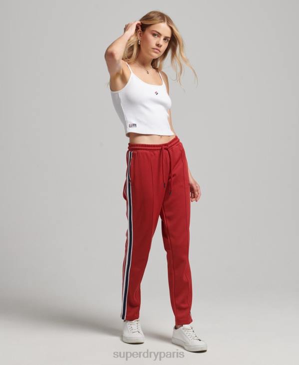 Superdry femmes pantalon de jogging en maille D64Z2579 vêtements rouge