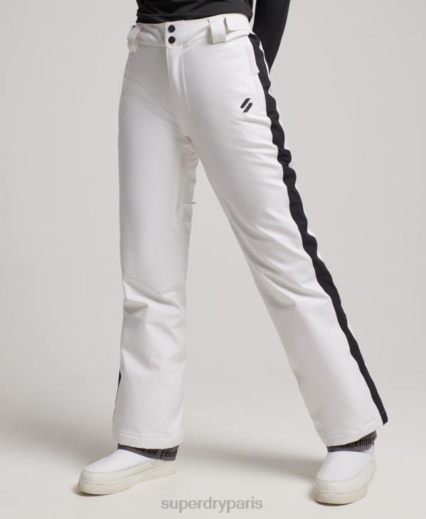 Superdry femmes pantalon de neige de base D64Z2592 vêtements blanc