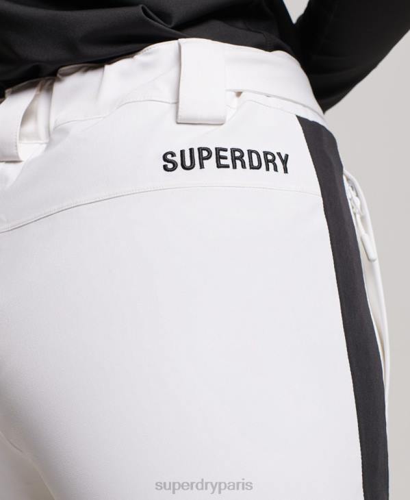 Superdry femmes pantalon de neige de base D64Z2592 vêtements blanc