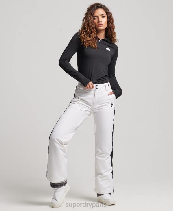 Superdry femmes pantalon de neige de base D64Z2592 vêtements blanc