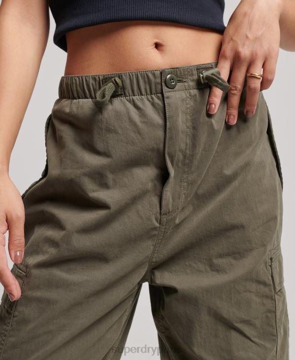 Superdry femmes pantalon de parachute D64Z2560 vêtements vert