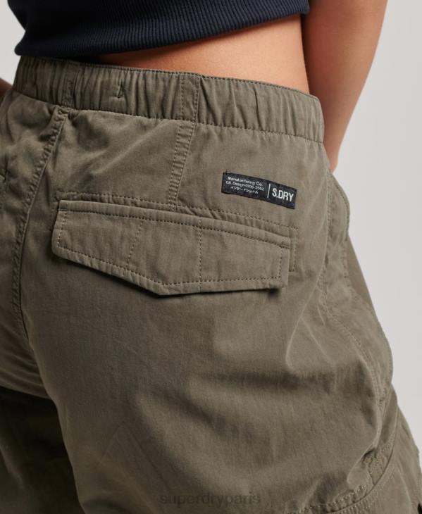 Superdry femmes pantalon de parachute D64Z2560 vêtements vert