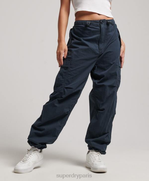 Superdry femmes pantalon de parachute D64Z2563 vêtements marine