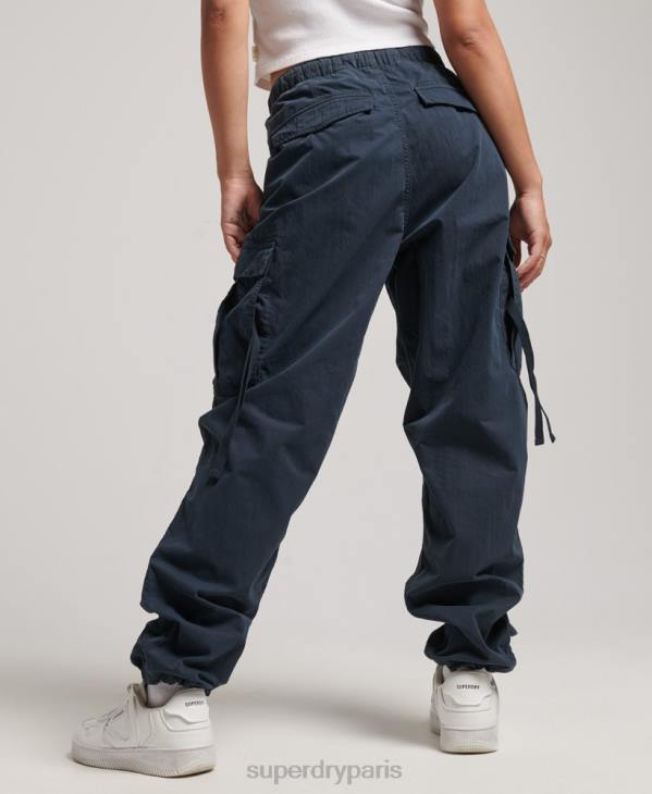 Superdry femmes pantalon de parachute D64Z2563 vêtements marine