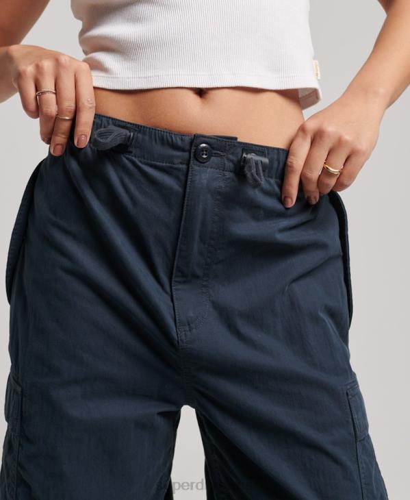 Superdry femmes pantalon de parachute D64Z2563 vêtements marine