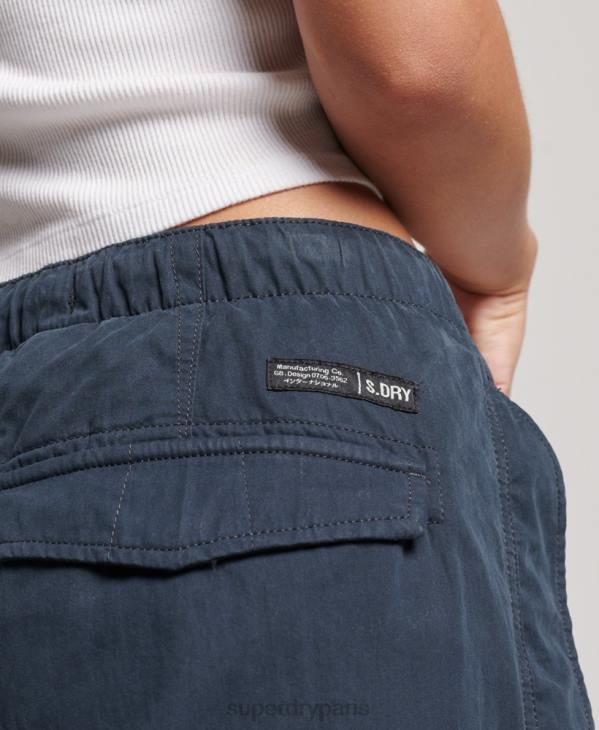 Superdry femmes pantalon de parachute D64Z2563 vêtements marine