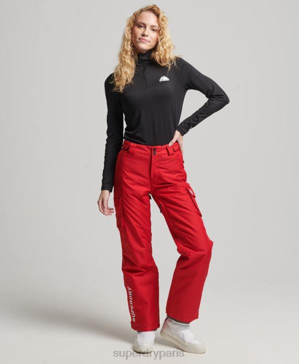 Superdry femmes pantalon de sauvetage D64Z6548 vêtements rouge