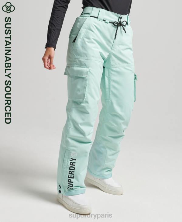 Superdry femmes pantalon de sauvetage ultime D64Z6596 vêtements bleu clair