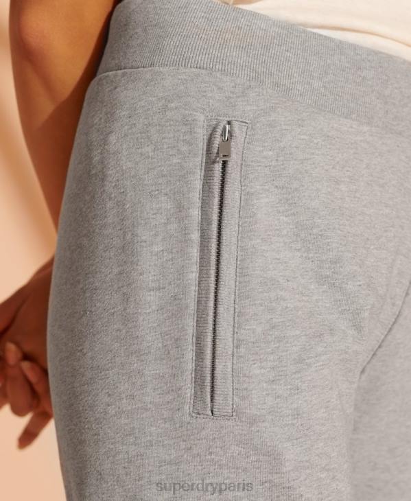 Superdry femmes pantalon de survêtement en coton biologique en édition limitée D64Z3943 vêtements gris clair