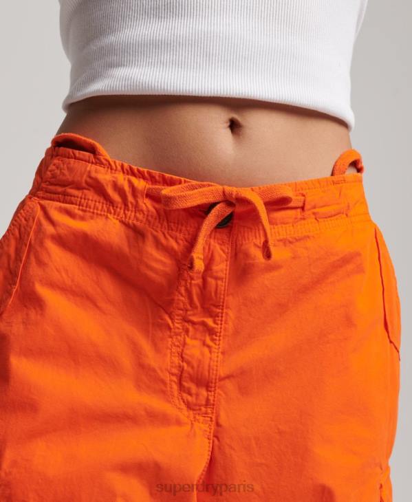 Superdry femmes pantalon parachute baggy D64Z1973 vêtements orange