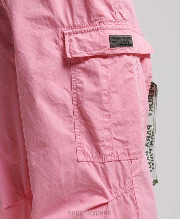 Superdry femmes pantalon parachute baggy D64Z1989 vêtements rose