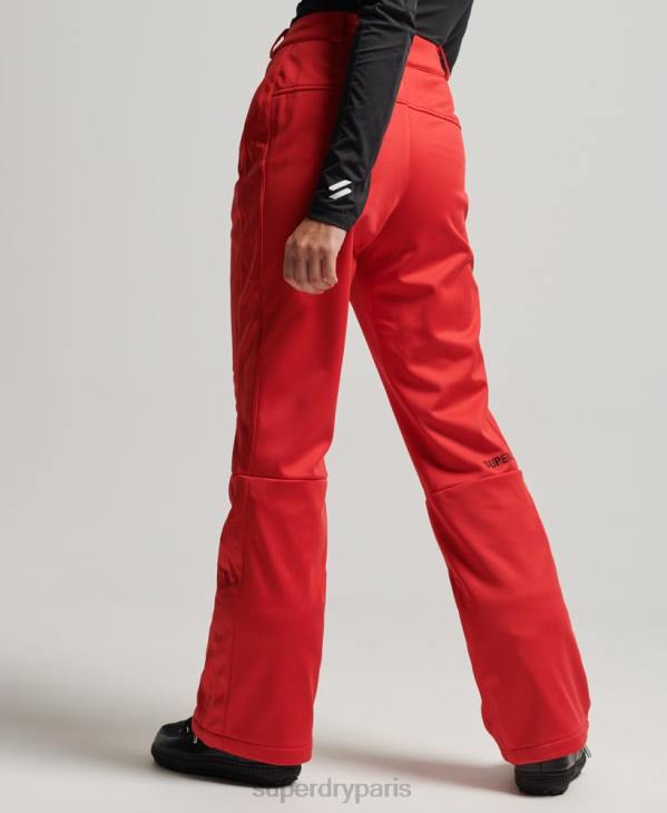 Superdry femmes pantalon slim de ski softshell D64Z2590 vêtements rouge