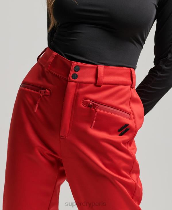 Superdry femmes pantalon slim de ski softshell D64Z2590 vêtements rouge