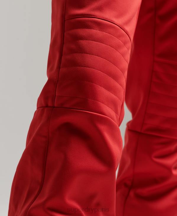 Superdry femmes pantalon slim de ski softshell D64Z2590 vêtements rouge