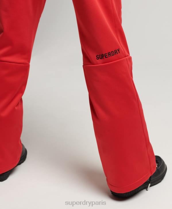 Superdry femmes pantalon slim de ski softshell D64Z2590 vêtements rouge