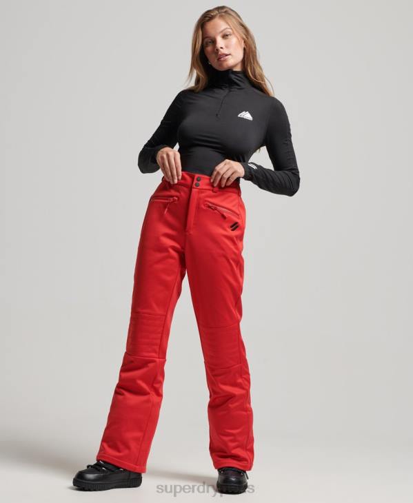 Superdry femmes pantalon slim de ski softshell D64Z2590 vêtements rouge