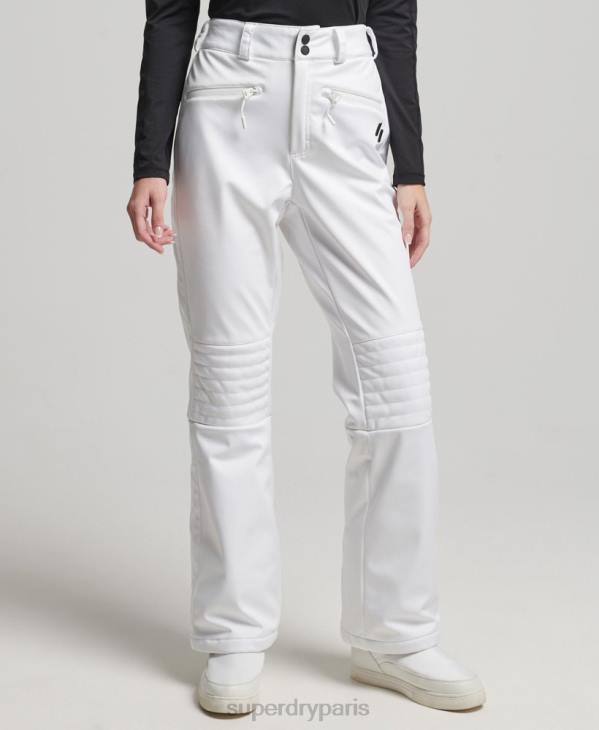 Superdry femmes pantalon slim de ski softshell D64Z2593 vêtements blanc