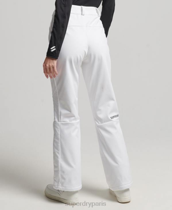 Superdry femmes pantalon slim de ski softshell D64Z2593 vêtements blanc