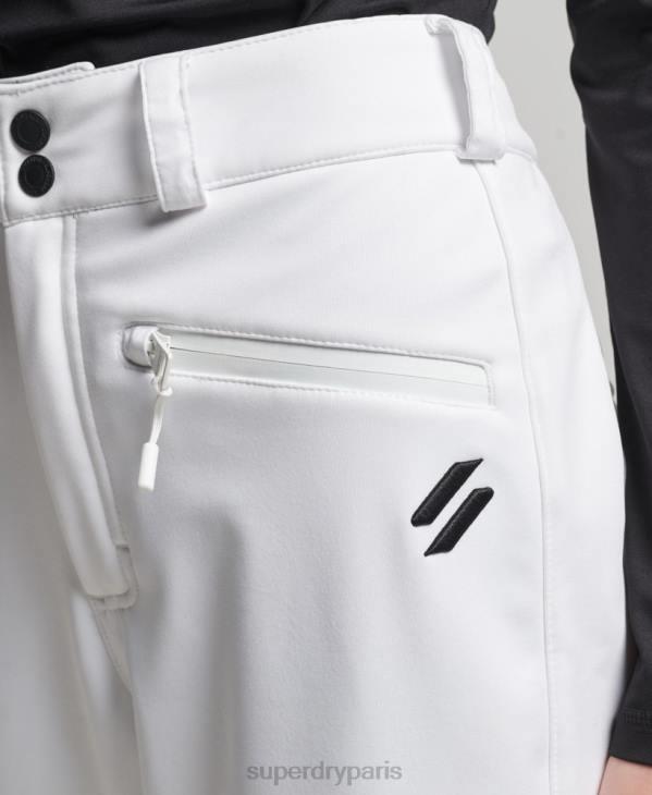 Superdry femmes pantalon slim de ski softshell D64Z2593 vêtements blanc