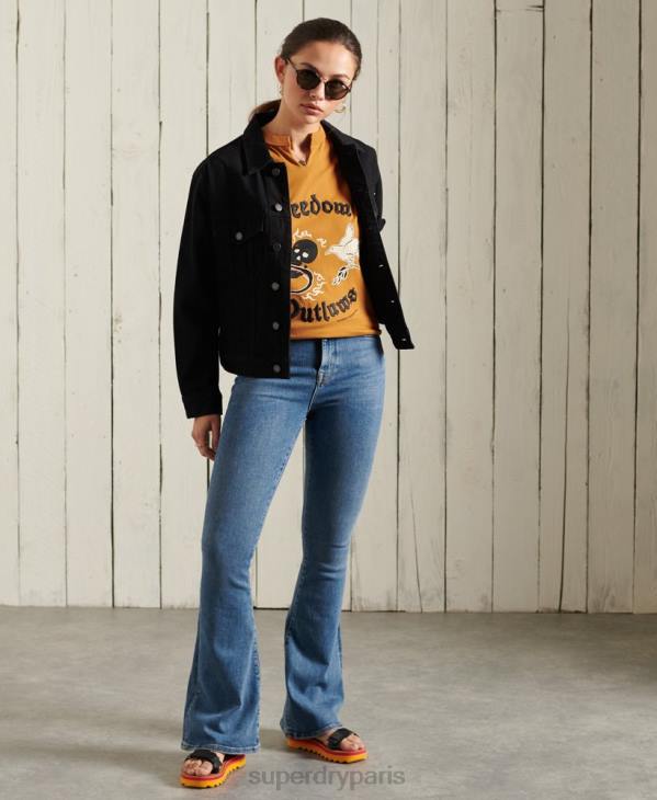 Superdry femmes débardeur à bande bohème D64Z3081 vêtements orange