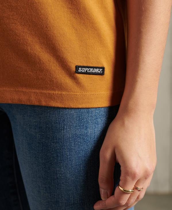 Superdry femmes débardeur à bande bohème D64Z3081 vêtements orange