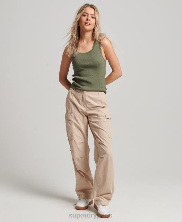 Superdry femmes débardeur bordé de dentelle D64Z1954 vêtements vert