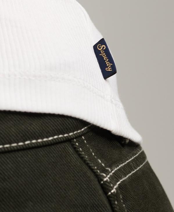 Superdry femmes débardeur bordé de dentelle D64Z1972 vêtements blanc