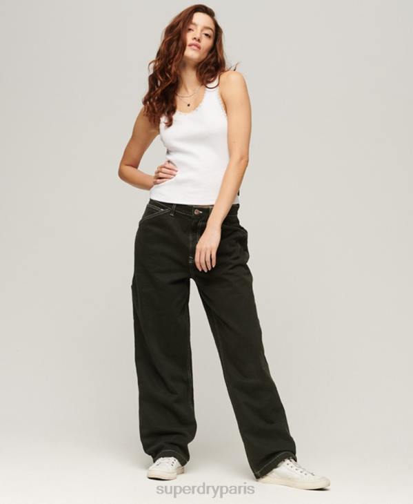 Superdry femmes débardeur bordé de dentelle D64Z1972 vêtements blanc